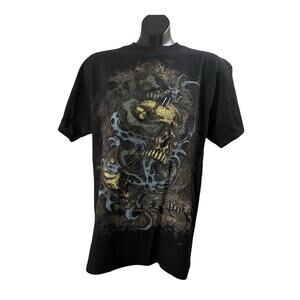 New L.A. Ink Venom Snake Graphic T-Shirt Medium Black Gothic Skull Art